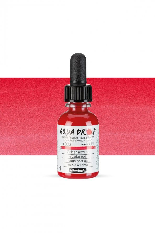 Schmincke Aqua Drop Sıvı Sulu Boya 30ml Scarlet Red 330