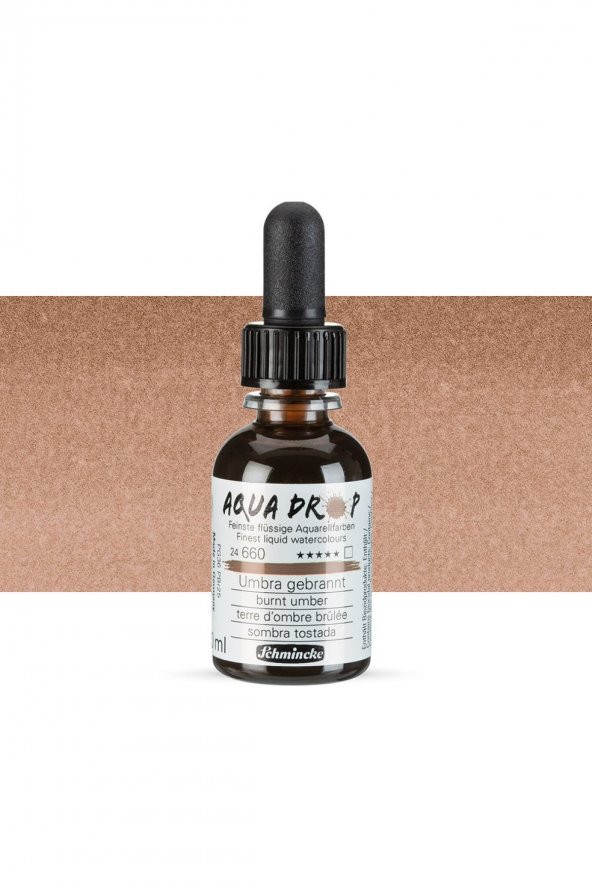Schmincke Aqua Drop Sıvı Sulu Boya 30ml Burnt Umber 660