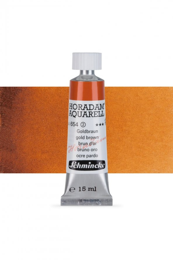 Schmincke Horadam Aquarell Tube Tüp Sulu Boya 15ml Gold Brown 654 S.2