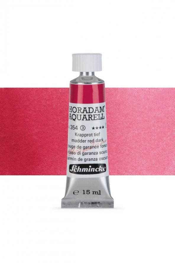 Schmincke Horadam Aquarell Tube Tüp Sulu Boya 15ml Madder Red Dark 354 S.3