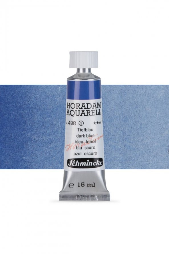 Schmincke Horadam Aquarell Tube Tüp Sulu Boya 15ml Dark Blue Indigo 498 S.3