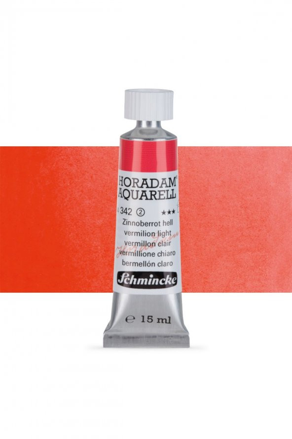 Schmincke Horadam Aquarell Tube Tüp Sulu Boya 15ml Vermilion Light 342 S.2