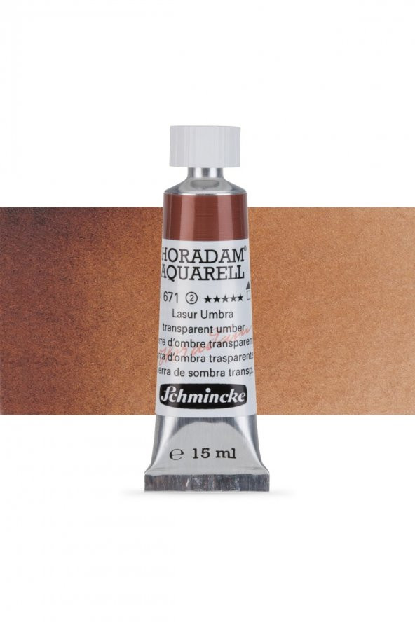 Schmincke Horadam Aquarell Tube Tüp Sulu Boya 15ml Transparent Umber 671 S.2 - 1