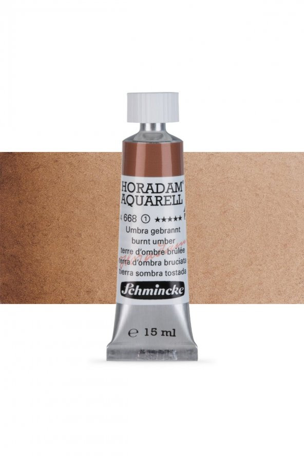 Schmincke Horadam Aquarell Tube Tüp Sulu Boya 15ml Burnt Umber 668 S.1