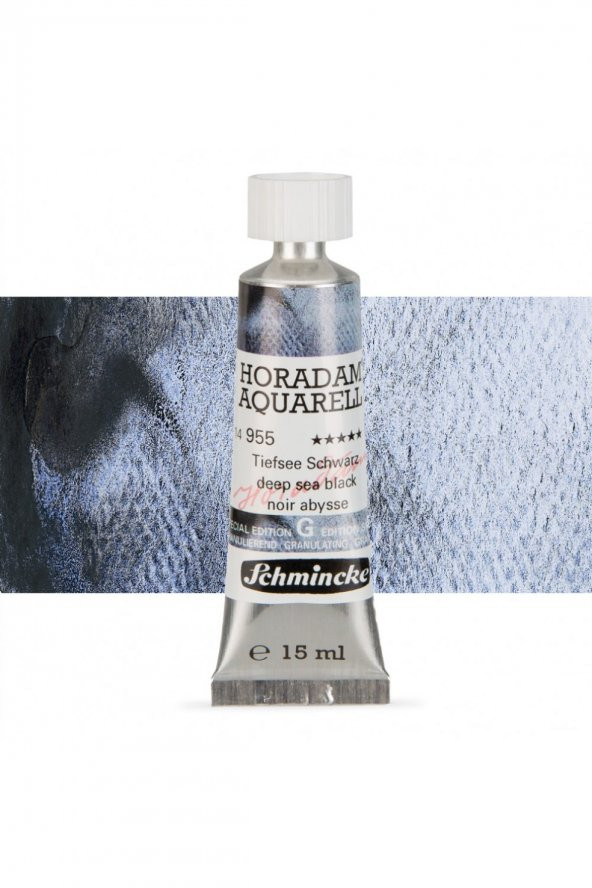 Schmincke Horadam Aquarell Tube 15ml Super Granulation Seri 955 Deep Sea Black
