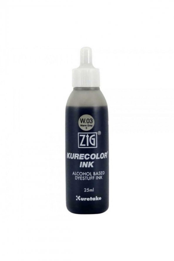 Zig Kurecolor Refill Ink Mürekkep 25ml W03 Warm Gray 3