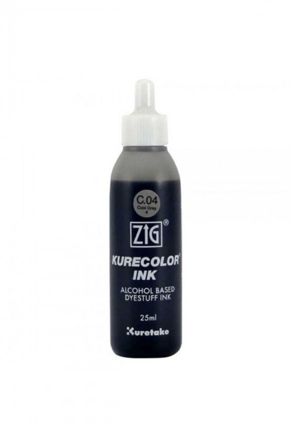 Zig Kurecolor Refill Ink Mürekkep 25ml C04 Cool Gray 4