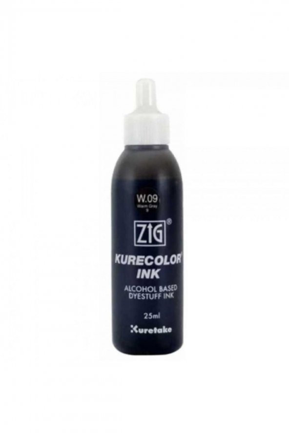 Zig Kurecolor Refill Ink Mürekkep 25ml W09 Warm Gray 9