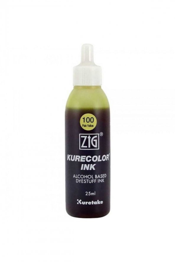Zig Kurecolor Refill Ink Mürekkep 25ml 100 Pale Yellow