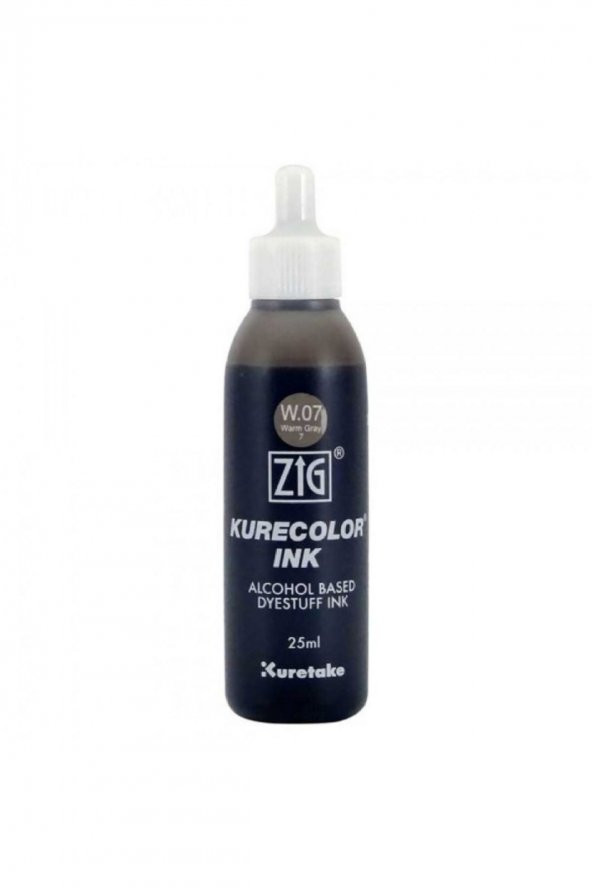 Zig Kurecolor Refill Ink Mürekkep 25ml W07 Warm Gray 7
