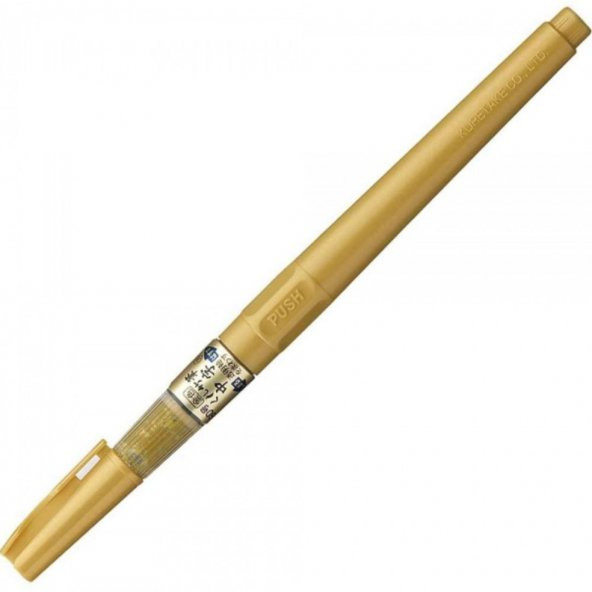 Zig Cartoonist Brush Pen Gold Chu Ji - Altın Kalem - 3