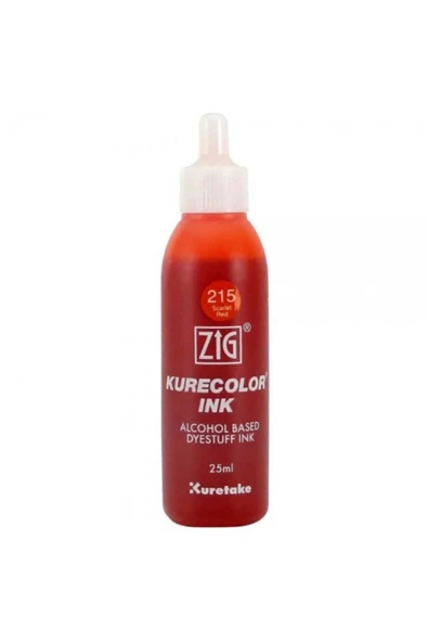 Zig Kurecolor Refill Ink Mürekkep 25ml 215 Scarlet Red