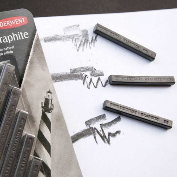 Derwent Natural Graphite (Hard Block)-(Sert) - 3