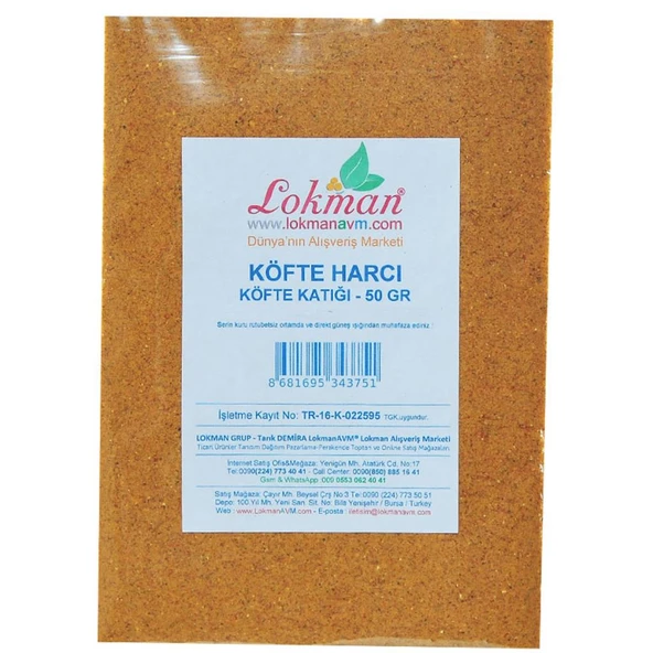 Doğal Köfte Harcı Baharat Karışımı Köftelik Harç Karışım 50GR - 2