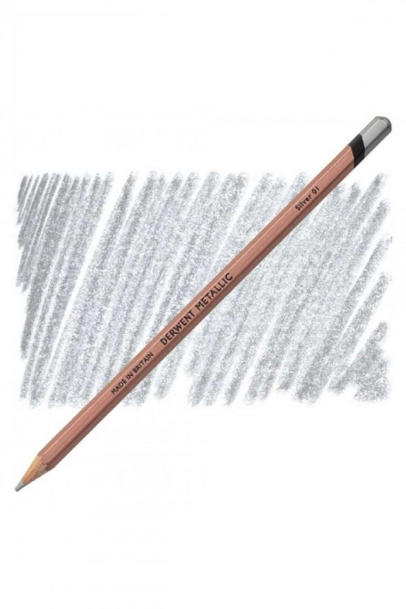 Derwent Metallic Pencil (Metalik Kuru Boya Kalemi) Silver (80)