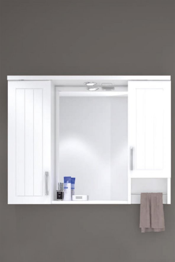 DENKO Lotus 100 cm MDF Lake Banyo Dolabı Üst Modülü