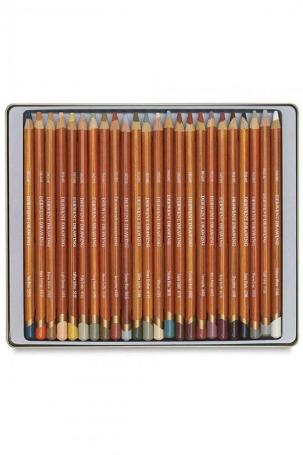 Derwent Drawing Pencil 24'lü Teneke Kutu (Çizim Kalemi) - 3