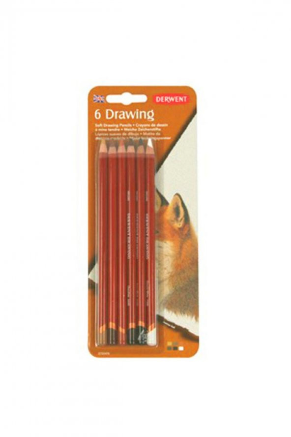 Derwent Drawing Pencil 6'lı Blister (Çizim Kalemi)