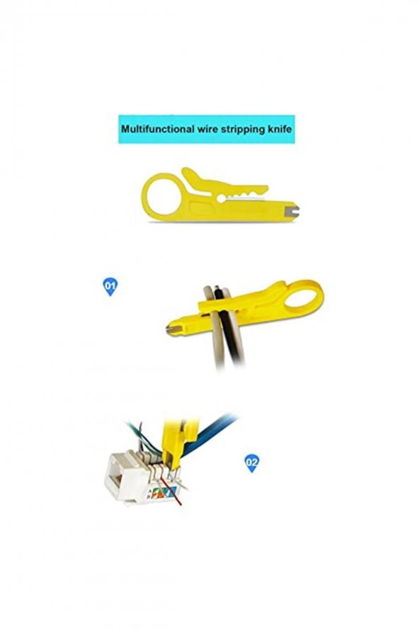 Al-4507 Rj9 Rj12 Rj45 Sıkıcı Sıkma Pensesi Kablo Soyucu Set Cat5 Internet Ucu Çakma K - 2