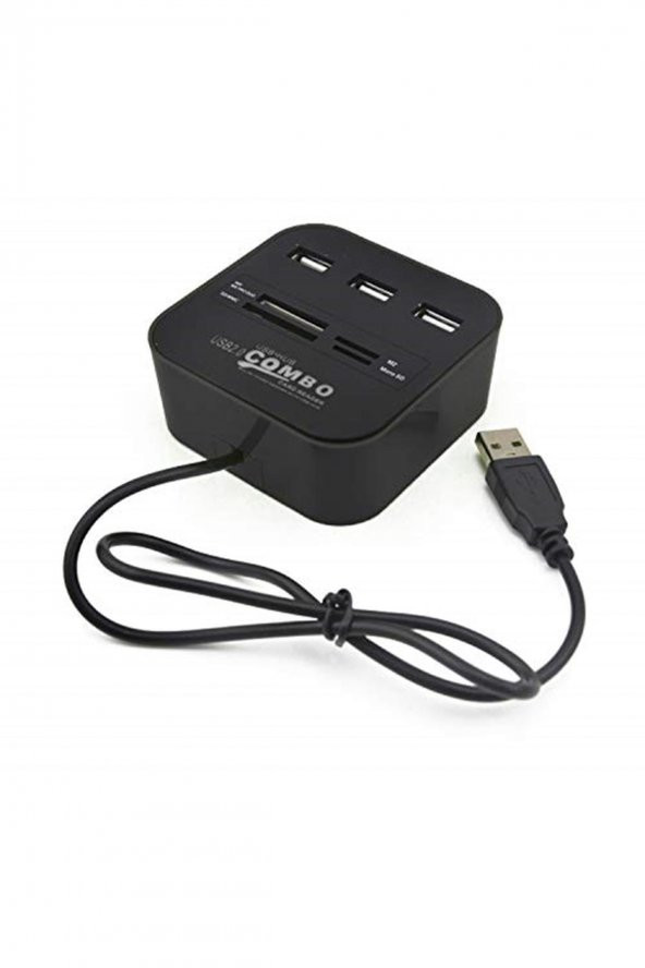 5043 Usb Hub Çoklayıcı Kart Okuyucu, Siyah Kategori: Usb - 2