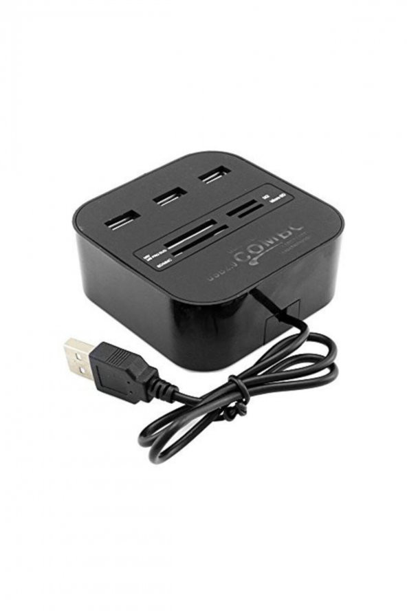 3 Port Usb 2.0 Hub - Usb Çoklayıcı + Usb Kart Okuyucu
