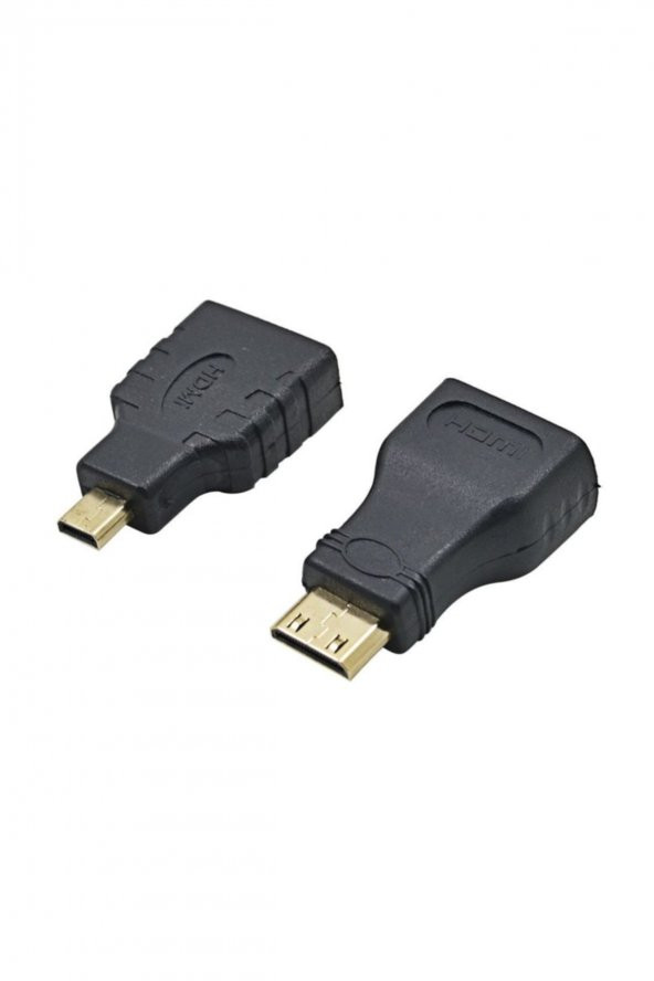 Hdmi To Hdmi Kablo Set Mini Micro Standart Altın Uçlu Dönüştürücü - 3