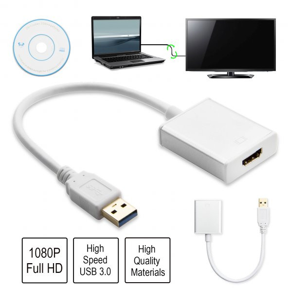 Usb 3.0 To Hdmı Dişi Çevirici