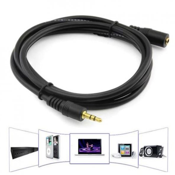 Kulaklık Uzatma Aux Kablo Gold 5 Metre - 2