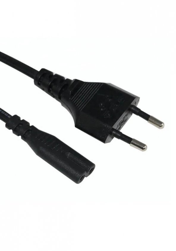 Teyp Fiş - Notebook Adaptör Power Kablosu 2 Pin - 1.5 Metre - 3