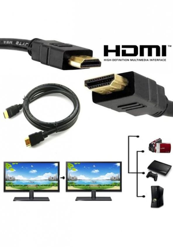 5M Metre Hdmi Kablo Full Hd 3D Ses Görüntü Kablosu Pc Laptop Ps3 - 2