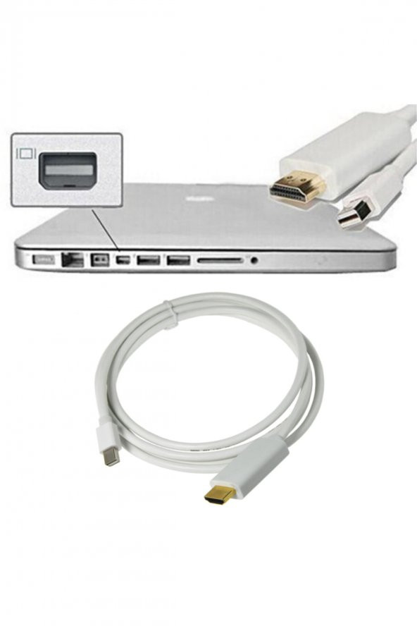 3 Metre Mini Displayport To Hdmi Kablo Thunderbolt Macbook Tv Bağlantı - 3m - 2
