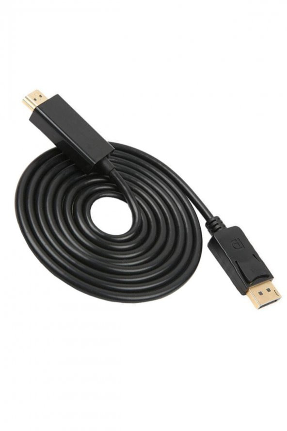 Displayport To Hdmi Kablo Dp Dönüştürücü - 1.8m - Altın Uçlu