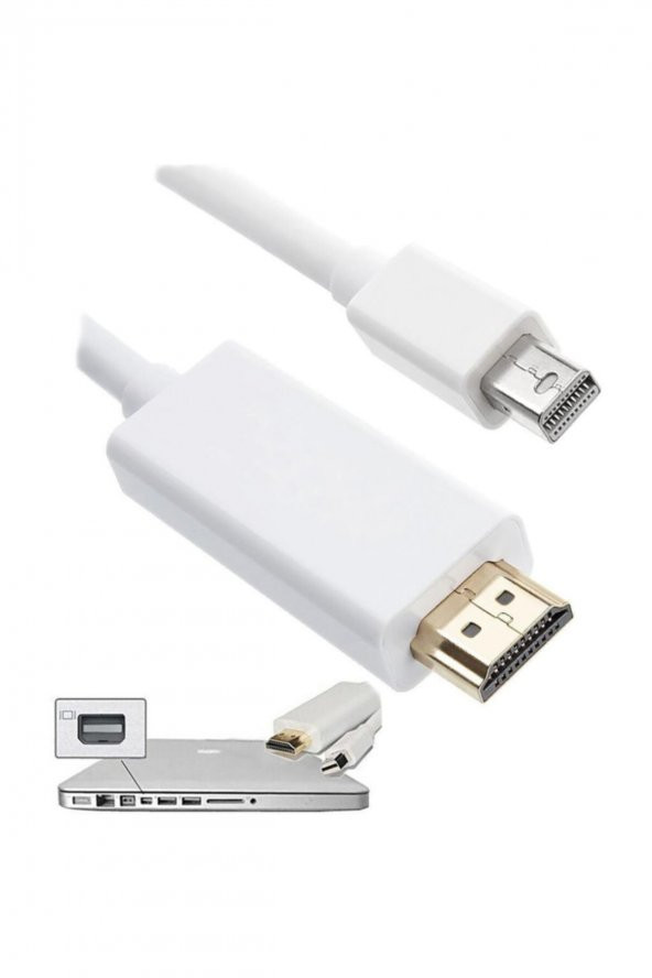 3 Metre Mini Displayport To Hdmi Kablo Thunderbolt Macbook Tv Bağlantı - 3m - 3