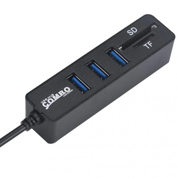 Combo 3 Port Usb 2.0 Hub Tf Sd Micro Sd Kart Okuyucu - 3