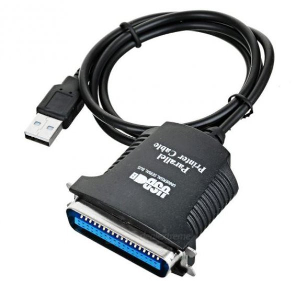 Yazıcı Printer Kablosu USB to LPT Çevirici Kablo 1284 Paralel Bağlantı Kablosu