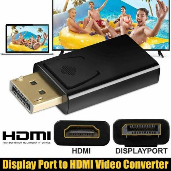 Displayport to Hdmi 4K Destekli Çevirici Dönüştürücü Bağlantı Adaptörü - 2