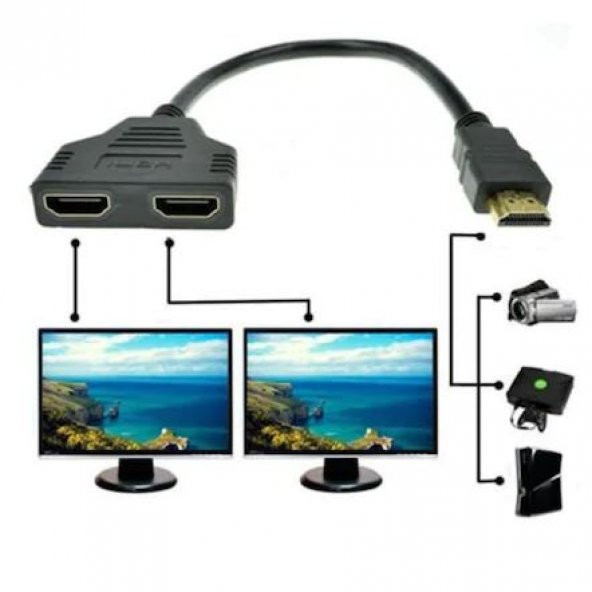 Hdmi Çoklayıcı Splitter 1 Giriş 2 Çıkış Narita