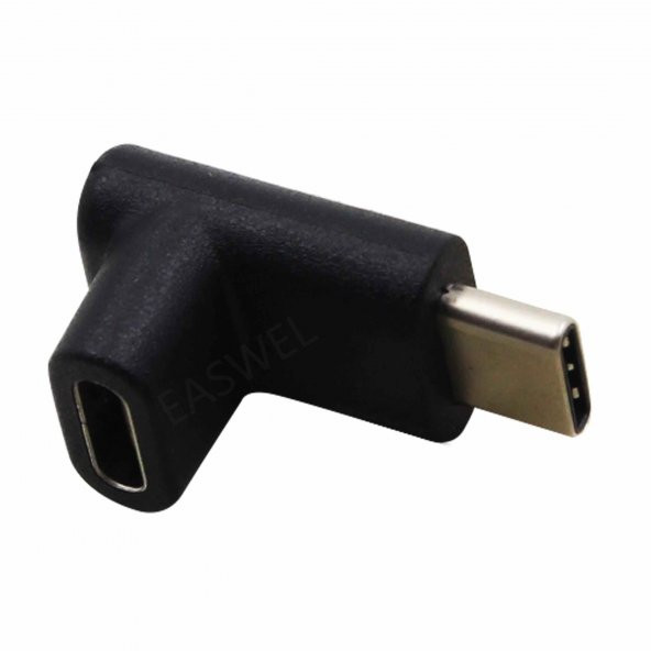 Type C Usb 3.1 90 Derece Ters Düz Dirsek Köşe Erkek Dişi Çevirici Dönüştürücü Adaptör - 3