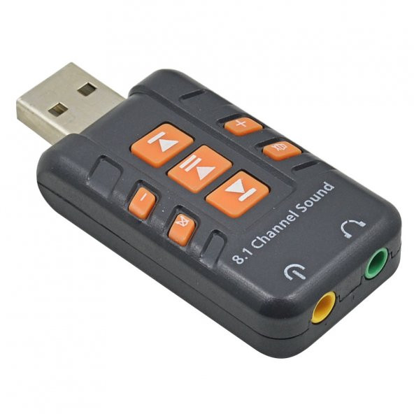 Kuvars Usb Ses Kartı 8.1 3D Virtual Sound Card - 3