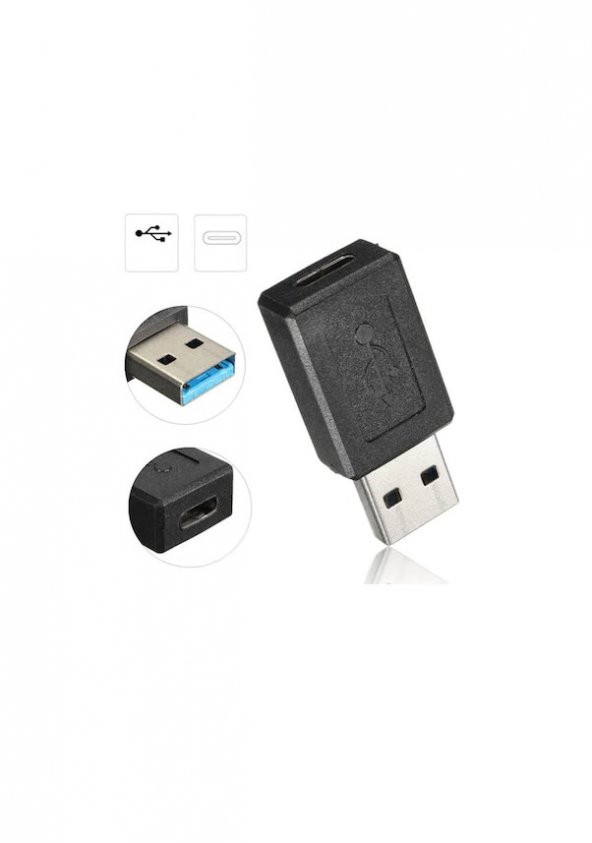 Usb 3.0 Erkek To Usb 3.1 Type-C Dişi Çevirici Dönüştürücü Adaptör