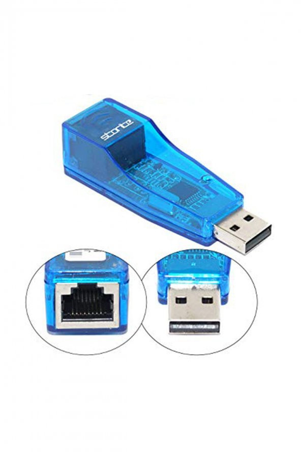 Usb Ethernet Kartı Lan Ethernet Kart Çevirici Dönüştürücü ürün görseli 1