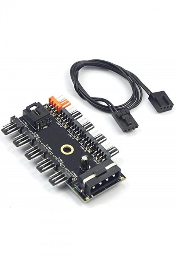 4337 10 Port Fan Çoklayıcı Y Pwm Splitter 4 Pin 12v Switch Power Güç Ide Çoğaltıcı - 2