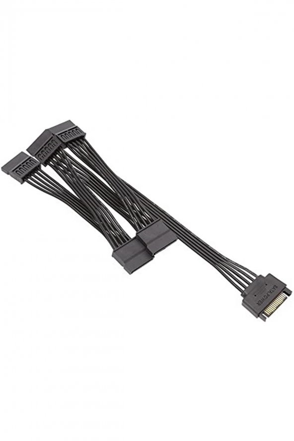 4977 Molex Sata To 5x Power 15 Pin Hard Disk Hdd Güç Çoklayıcı Kablosu