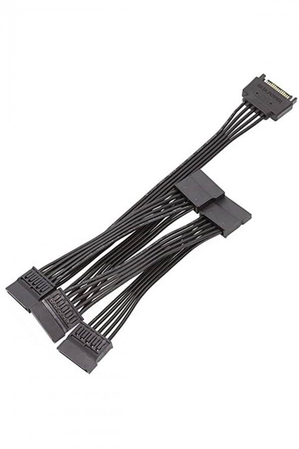 4977 Molex Sata To 5x Power 15 Pin Hard Disk Hdd Güç Çoklayıcı Kablosu - 2