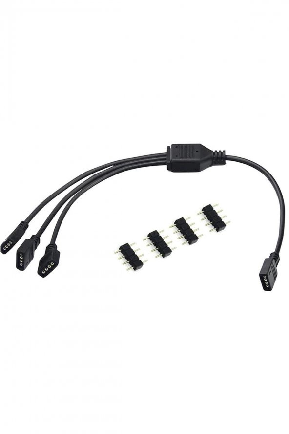 4375 Rgb Şerit 4 Pin Led Çoklayıcı Splitter Tek Kumanda 3 Çıkış - 2