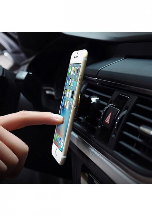 Araç Içi Telefon Tutucu Havalandırma Manyetik Hareketli - Siyah (533635673) - 3