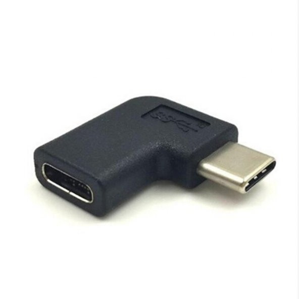USB 3.1 Type C 90 Derece Sağ Sol Dirsek Köşe Erkek Dişi Bağlantı Kablo Çevirici Dönüştürücü Adaptör - Resim 2