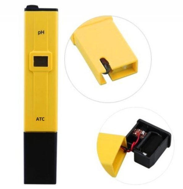 Dijital Ph Ölçer Ph Metre Su Sıvı Akvaryum Havuz Ph Ölçer + Kalibrasyon Tozu Hediyeli - 3