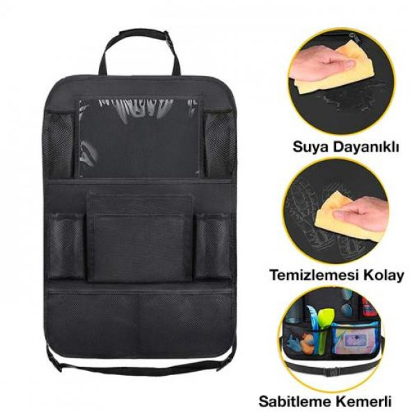 Coofbe Oxford Kumaş 8 Bölmeli Araç Koltuk Arkası Organizer Araç Telefon Tablet Eşya Tutucu Düzenleyici - 2