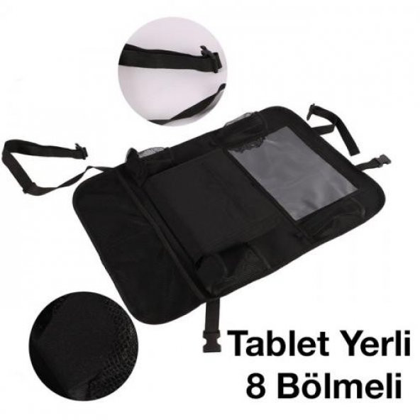 Coofbe Oxford Kumaş 8 Bölmeli Araç Koltuk Arkası Organizer Araç Telefon Tablet Eşya Tutucu Düzenleyici - 3